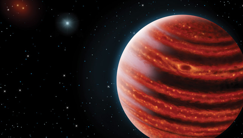 artists' rendering of new plant, 51 Eridani b, by Danielle Futselaar and Franck Marchis, SETI Institute