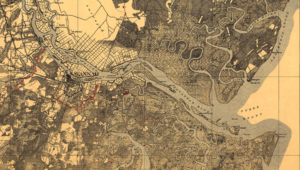 1864 map of Savannah
