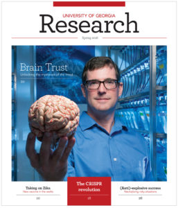 Cover UGA Research Magazine Spring 2016 Brain Trust Jim Lauderdale portrait