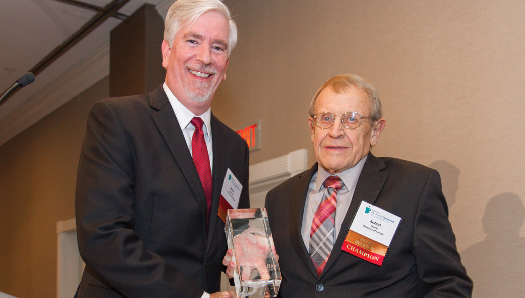 Derek Eberhart and Robert Ivarie at Georgia Bio Award Ceremony